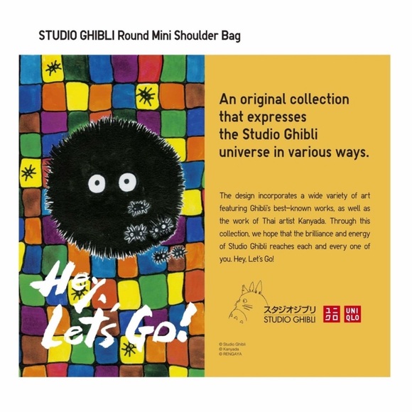 SUPER RARE NWT [Uniqlo] Studio Ghibli Round Mini Shoulder Bag (Soot) - Picture 9 of 9